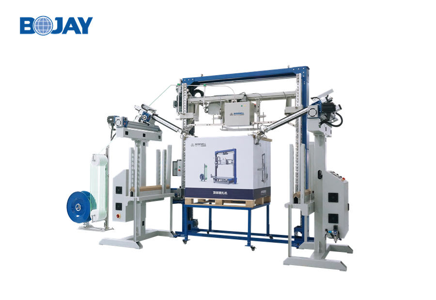 TSA-111 Top Strapping Machine With Angle Protection Dispenser & Lance